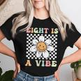 Eight Is A Vibe Cute Groovy 8Th Birthday Party Daisy Flower Women T-shirt Gifts for Her