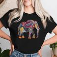 Elefant Buntes Mandala-Muster Afrikanisches Tier T-shirt Frauen Geschenke für Sie