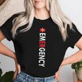 Emergency Department Emergency Room Nurse On Back Women T-shirt Gifts for Her