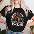 Epic Wife Since 2022 Rainbow Wedding Anniversary Vintage Women T-shirt Gifts for Her