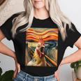 Expressionist Scream Chicken Lovers Artistic Chicken Women T-shirt Gifts for Her