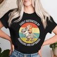 Fácilmente Distraído Por Dinosaurios Y Capibaras Hombres Es Y Niños Camiseta de mujer Regalos para ella