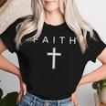 Faith Cross Minimalist Christian Faith Cross Women T-shirt Gifts for Her