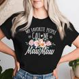 My Favorite People Call Me Mawmaw Floral Birthday Mawmaw Women T-shirt Gifts for Her