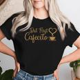 But First Cafecito Coffee Lover Spanish Latino Women T-shirt Gifts for Her