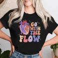 The Flow Of The Heart Cardiac Nurse Cardiology Sonographer Women T-shirt Gifts for Her