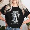 Flowers Giant Adorable Large Gentle Dog Lover Great Dane Mom Women T-shirt Gifts for Her