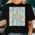 French Green Toile Chinoiserie With Flowers Leopards Women T-shirt Gifts for Her