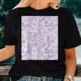 French Mauve Toile Chinoiserie With Flowers Leopards Women T-shirt Gifts for Her