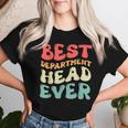 Best Department Head Ever Vintage Groovy Women Women T-shirt Gifts for Her