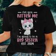 Big Sister To Be 2024 Promoted To Big Sister 2024 Women T-shirt Gifts for Her