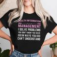 Health Information Management Woman Or Man Women T-shirt Gifts for Her