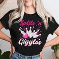 Splits 'N Giggles Bowling Team Cute Bowler Girls Women T-shirt Gifts for Her