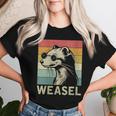 Weasel Lover Weasel Retro Women T-shirt Gifts for Her