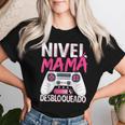 Futura Mama Madre Anunciar Embarazo Nivel Mama Desbloqueado Camiseta de mujer Regalos para ella