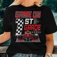 Game On 1St Grade Racing Flag Race Car First Grade Pit Crew Women T-shirt Gifts for Her