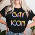 Gay Icon Legend Rainbow Flag Pride Lgbt Meme Queer T-S Women T-shirt Gifts for Her