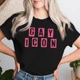 Gay Icon Lgbt Pride Flag Rainbow Queer Ally Support Legend Women T-shirt Gifts for Her