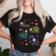 Gay Pride Construction Trucks Rainbow Flag Lgbt Boys Toddler Women T-shirt Gifts for Her