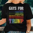 Gays For Trump Lgbt Pride Gay Rainbow Flag Vote Republican Women T-shirt Gifts for Her