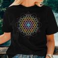 Geometrical Flower Of Life Spiritual Mandela Idea Women T-shirt Gifts for Her