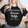 Girlfriend Fiancee Wife Married 2024 Engagement Couple Women T-shirt Gifts for Her