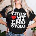 Girls Love My Emo Swag Lustiges Mädchenherz My Emo Punk T-shirt Frauen Geschenke für Sie