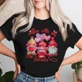 Gnomes Valentines DayGirl Cute Heart Graphic Women T-shirt Gifts for Her
