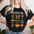 God Says I Am Christian Melanin Black History Junenth Women T-shirt Gifts for Her