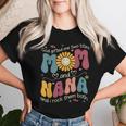 Goded Me Two Titles Mom Nana Hippie Groovy Women T-shirt Gifts for Her
