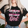 Grandma Of The Birthday Girl Cat Kitty Family Matching Women T-shirt Gifts for Her