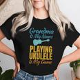 Grandma Is My Name Playing Ukulele Is My Game Ukulele Granny Women T-shirt Gifts for Her
