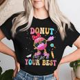 Groovy Donut Stress Just Do Your Best Testing Day Teachers Women T-shirt Gifts for Her