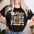 Groovy Hello Third Grade Back To School 3Rd Grade Boy Girl Women T-shirt Gifts for Her