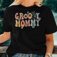 Groovy Mommy Retro Mom Matching Family 1St Birthday Party Women T-shirt Gifts for Her