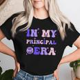 Groovy In My Principal Era Disco School Era Teacher Student Women T-shirt Gifts for Her