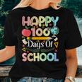 Happy 100 Days Of School 100 Days Of School Teacher Women T-shirt Gifts for Her