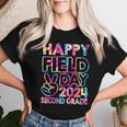 Happy Field Day 2024 Second Grade Field Trip Fun Day Tie Dye Women T-shirt Gifts for Her