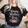 Happy Mother's Day With Floral Graphic Cute Women T-shirt Gifts for Her
