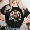 Happy Pi Day Mathematic Math Teacher Leopard Rainbow Women T-shirt Gifts for Her