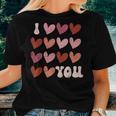 I Heart Love You Valentine Couple Matching Kid Women T-shirt Gifts for Her