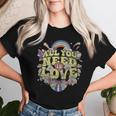 Hippie Peace Love Flower Power Retro Festival Protest Women T-shirt Gifts for Her