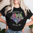 Hometown Rainbow Pride Heart Someone In Cleveland Loves Me Women T-shirt Gifts for Her