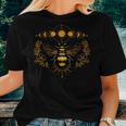 Honey Bee Moon Phases Phases Of The Moon Bees Women T-shirt Gifts for Her