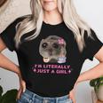 I'm Literally Just A Girl Sad Hamster Meme Women T-shirt Gifts for Her