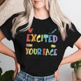 I'm So Excited To See Your Face Kindergarten Squad Teacher Women T-shirt Gifts for Her