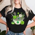 Irish Ramen Cats Cute Anime St Patrick's Day Girls Women T-shirt Gifts for Her