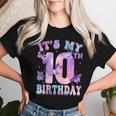 It's My 10Th Birthday Butterfly Theme 10 Year Old Party Girl Women T-shirt Gifts for Her