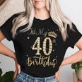 It's My 40Th Birthday Queen 40 Year Old Diamond Crown Women T-shirt Gifts for Her