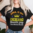 It's My Birthday April Month Groovy Birthday Novelty Women T-shirt Gifts for Her